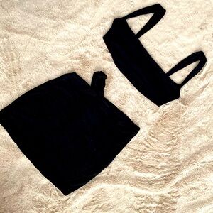 Oh Polly black top and mini skirt set
